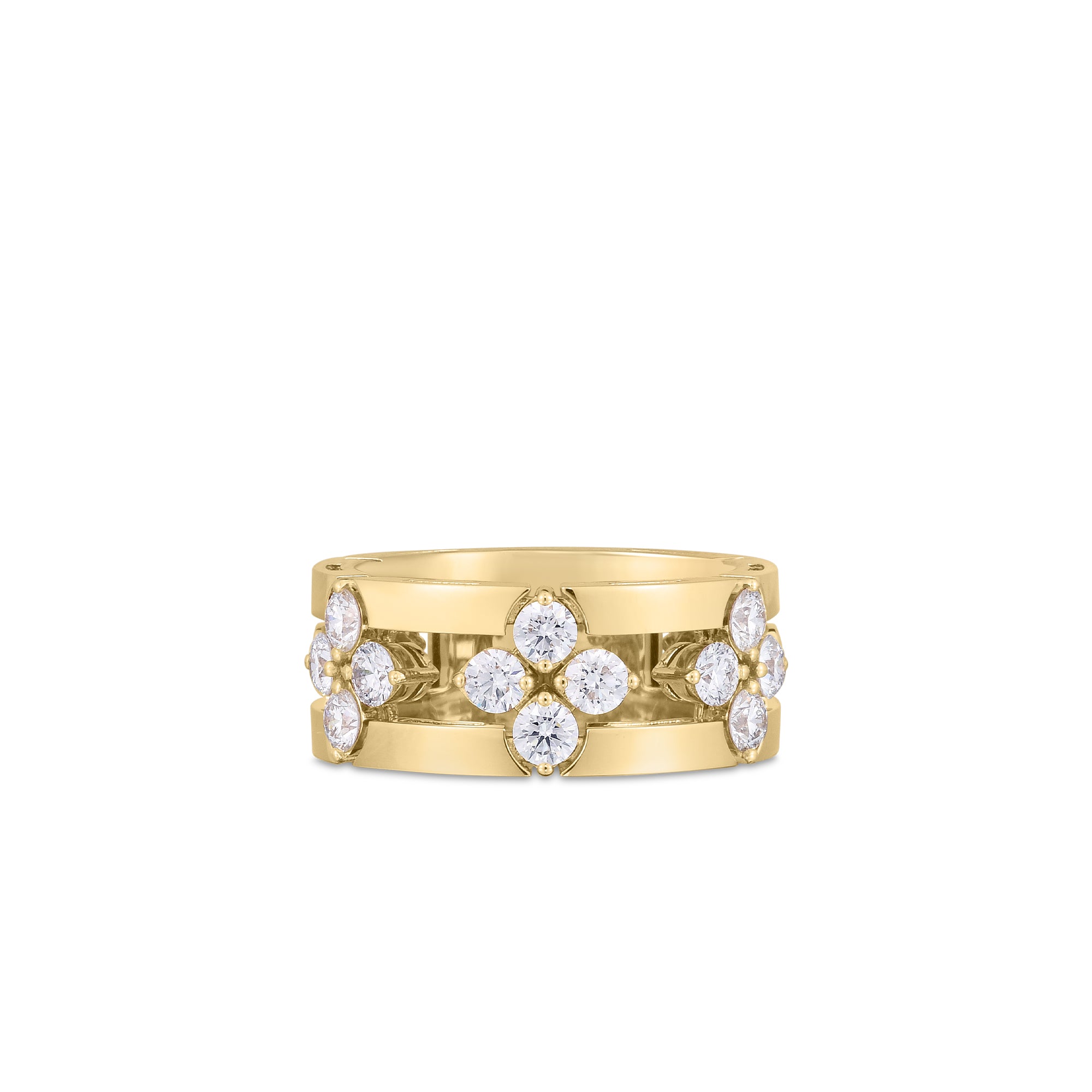 Roberto Coin 18k Yellow Gold Love In Verona Diamond Ring