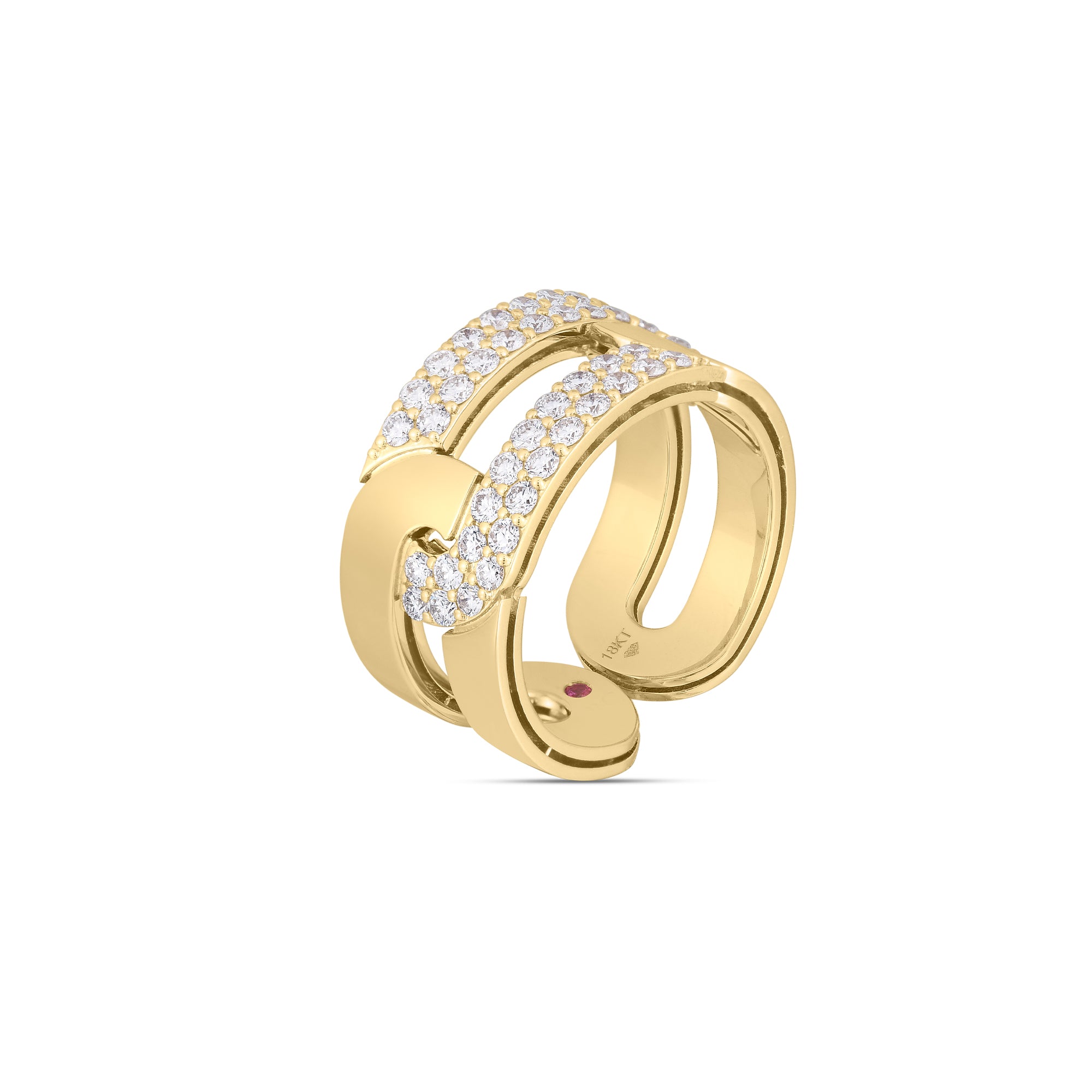 Roberto Coin 18k Yellow Gold Navarra Diamond Ring